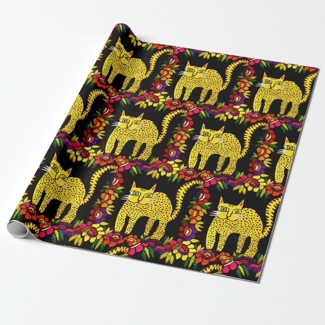 Basi the Cat Wrapping Paper (Unrolled)