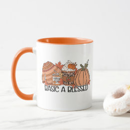 Basic A Blessed, Fall Vibes, Pumpkin Season, Retro Mug