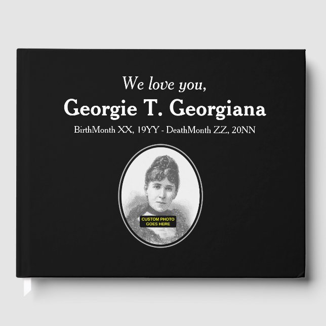 Basic and Customized Sympathy Guestbook (Front)