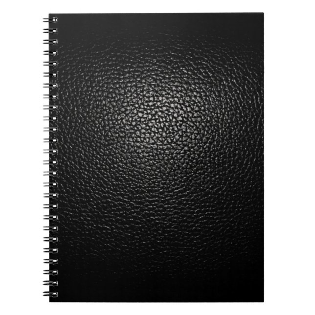 Basic and elegant Black Leather style notebook (Front)