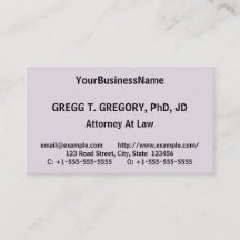 Basic and Humble Legal Professional Business Card