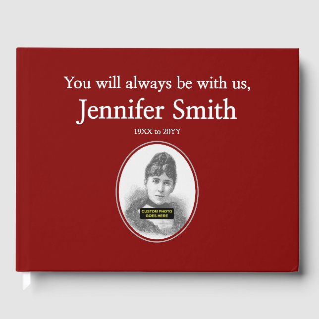 Basic and Minimal Funeral Guest Book (Front)