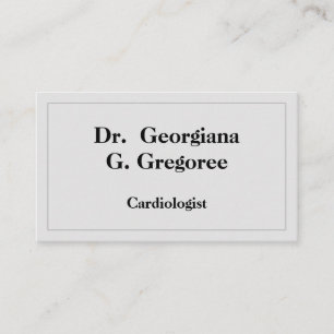 Basic and Minimalist Cardiologist Business Card