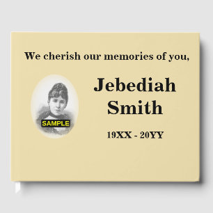 Basic and Subdued Funeral/Memorial Guest Book