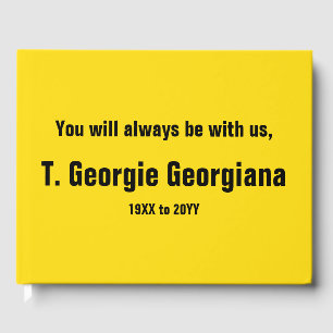 Basic and Subdued Memorial Guest Book