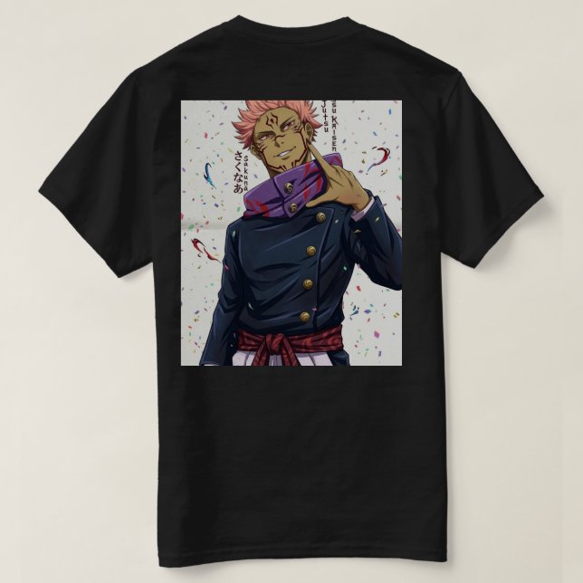 Basic anime print t shirt (Design Back)