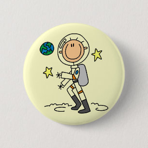 Basic Astronaut Tshirts and Gifts 2 Inch Round Button