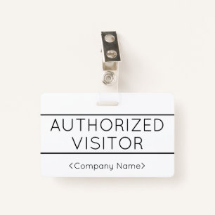 Basic "AUTHORIZED VISITOR" Badge