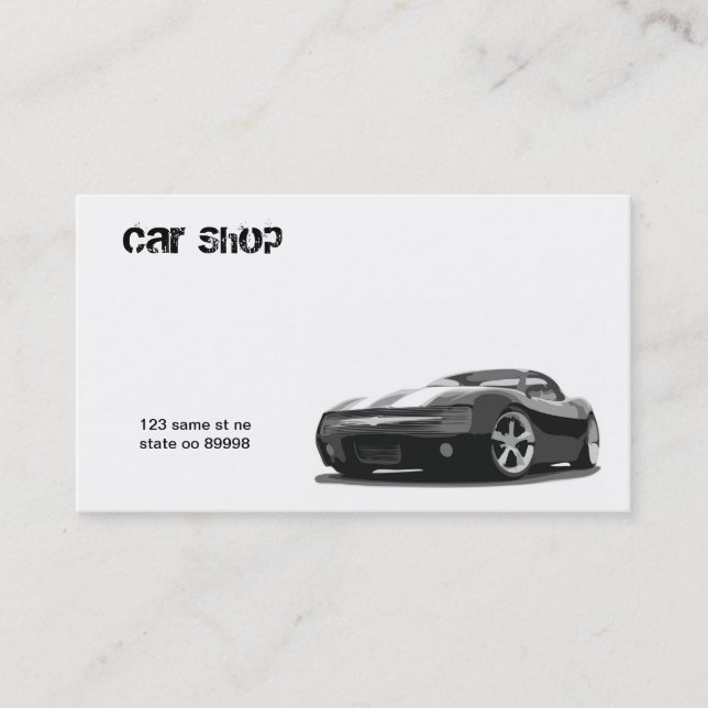 Basic Auto Card (Front)