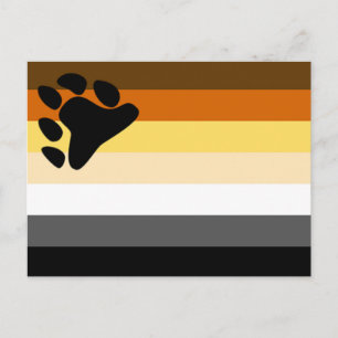 Basic Bear Pride Flag Postcard