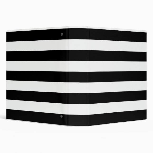 Basic Black and White Stripes Binder (Background)