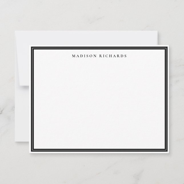 Basic Black Border Personalized  Card (Front)