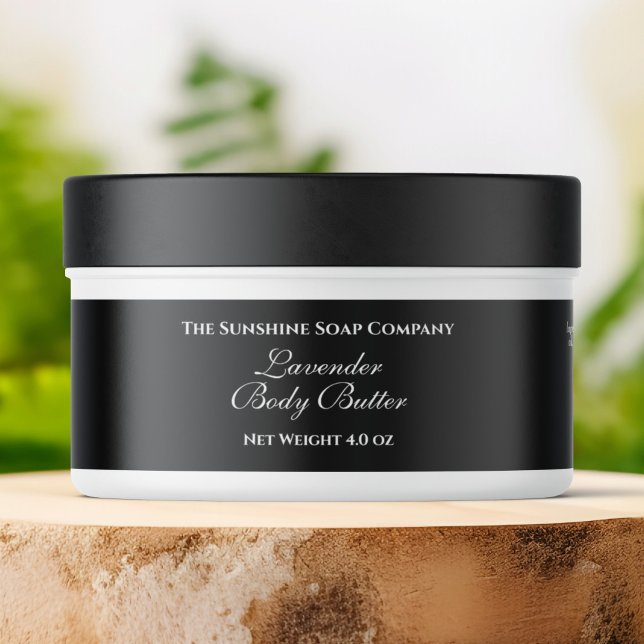 Basic Black Cosmetics Jar Label (Creator Uploaded)