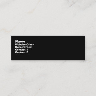 Basic Black Mini Business Card