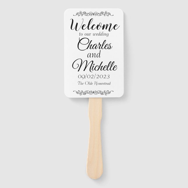 Basic Blank Wedding Program Fans (Front)