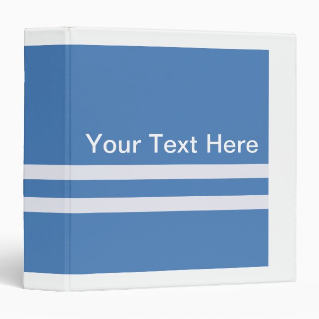 Basic Blue and White Binder (Front/Spine)