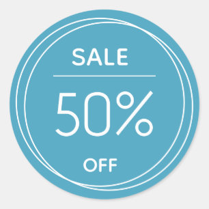 Basic blue store promotion sale sticker