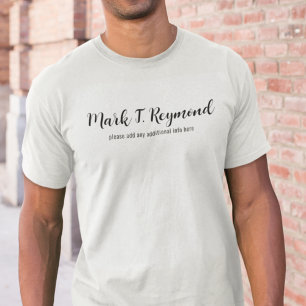 Basic Brand Name White T-Shirt