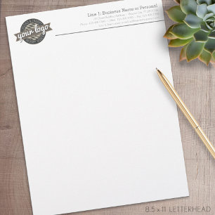 Basic Business Letterhead with Grey Type and Logo