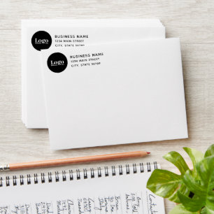 Basic Business Logo Return Address White Envelope