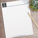 Basic Business Office Letterhead - Navy and White<br><div class="desc">Add your logo and office information for a no-frills,  professional letterhead.</div>