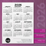 Basic Business Office Logo with Calendar<br><div class="desc">A full-year calendar printed on a single page offers a concise and visually accessible way to plan and track an entire year at a glance. Laid out in a grid format, with months arranged in rows and columns, it displays all 12 months clearly, making it easy to note important dates,...</div>