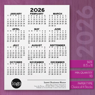 Basic Business Office Logo with Calendar Letterhead