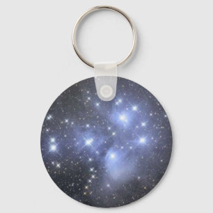 Basic Button Keychain  Pleiadians Seven Sisters