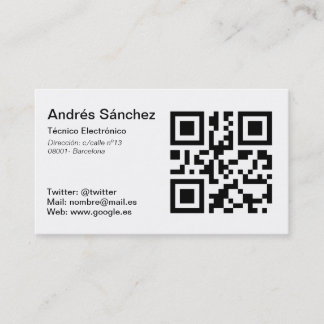 Basic calling card QR