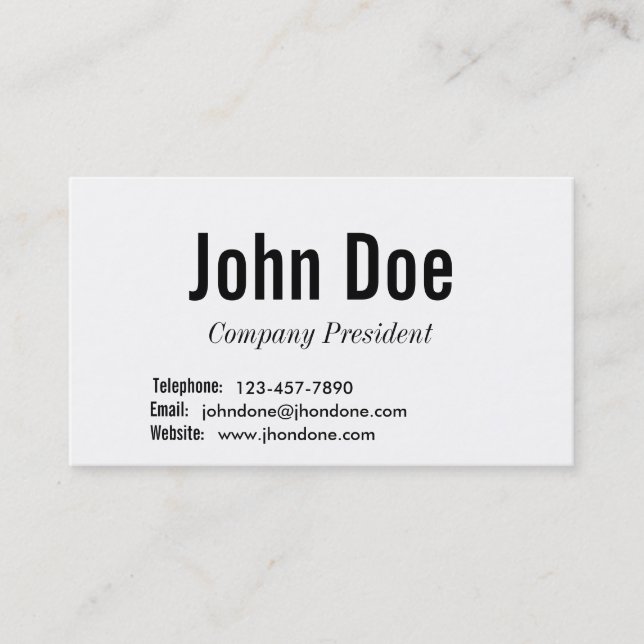 Basic Card (Front)