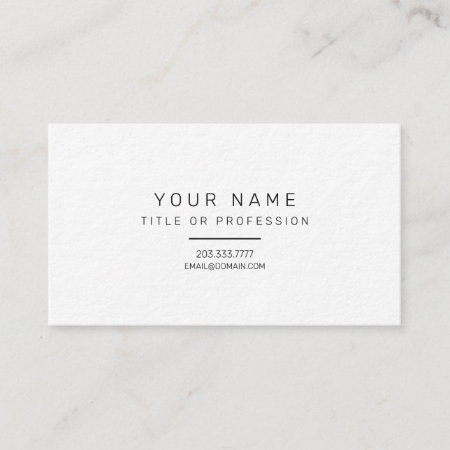 Basic Chic Design No Frills L Simple Digital Business Card (Front)