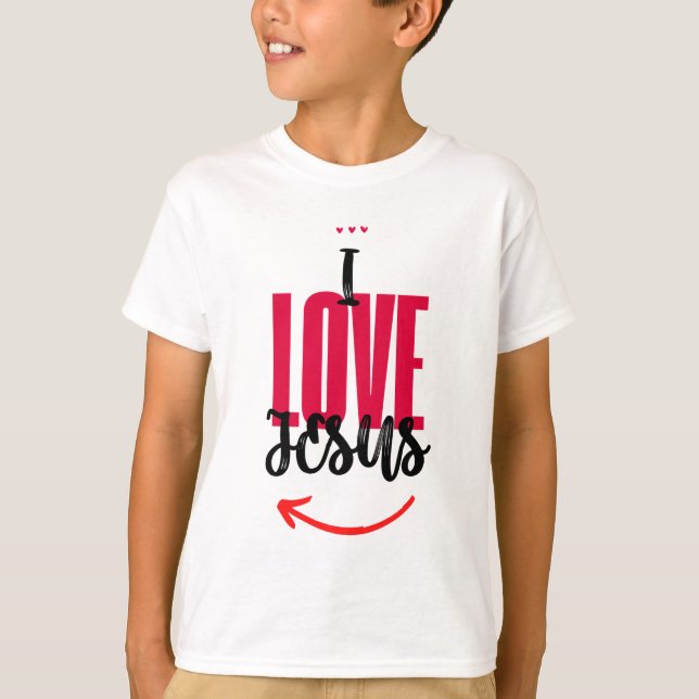 Basic Children's Shirt I Love Jesus (Front)