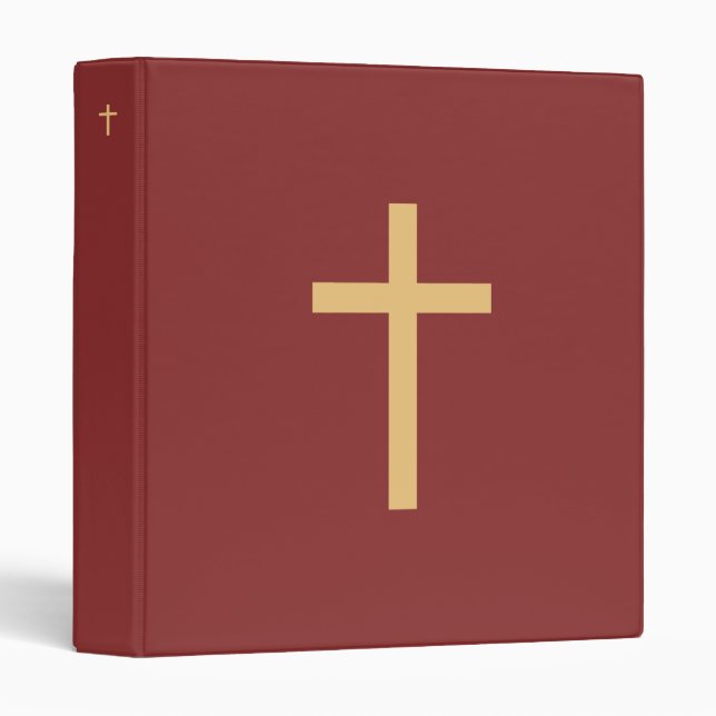 Basic Christian Cross Golden Ratio Yellow Red Binder (Front/Spine)