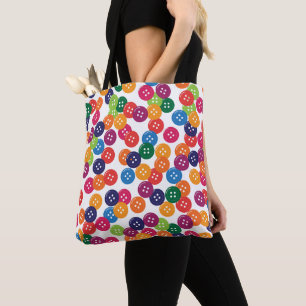 Basic Color Buttons Tote Bag
