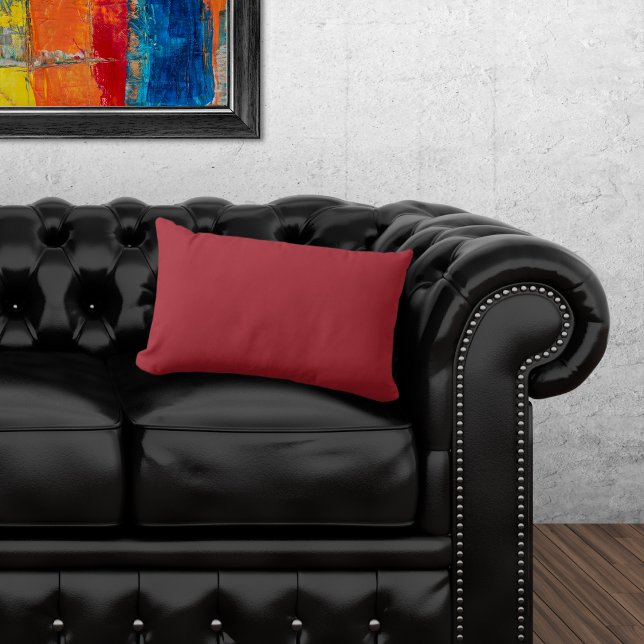 Basic Colour Fiery Red Lumbar Pillow (Creator Uploaded)