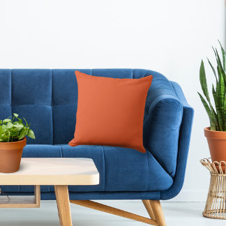 Basic Colour Mandarin Orange Throw Pillow