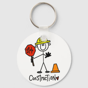 Basic Construction Tshirts and Gifts Keychain