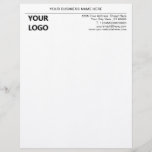Basic Custom Business Letterhead with Logo<br><div class="desc">Simple Personalized Your Business Office Letterhead with Logo - Add Your Logo - Image / Business Name - Company / Address - Contact Information - Resize and move or remove and add elements - image / text with customization tool. 
Good Luck - Be Happy - Be Healthy !</div>