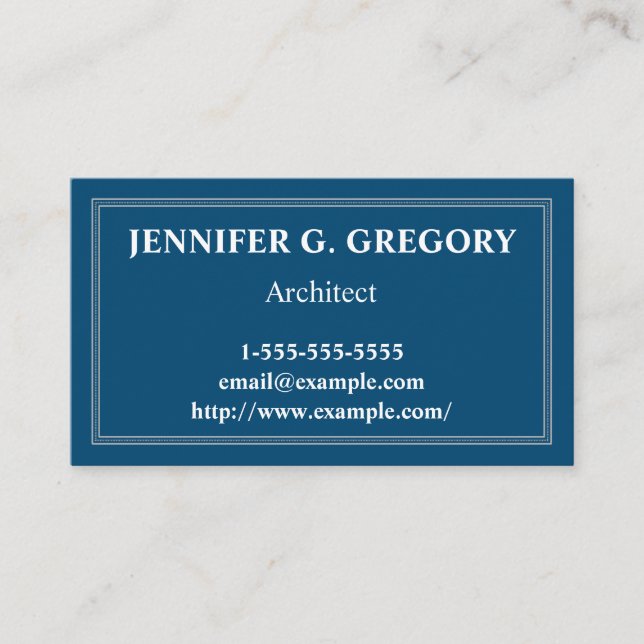 Basic & Customizable Architect Business Card (Front)
