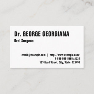 Basic & Customizable Oral Surgeon Business Card