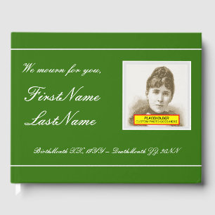 Basic, Customized Funeral/Memorial Guest Book