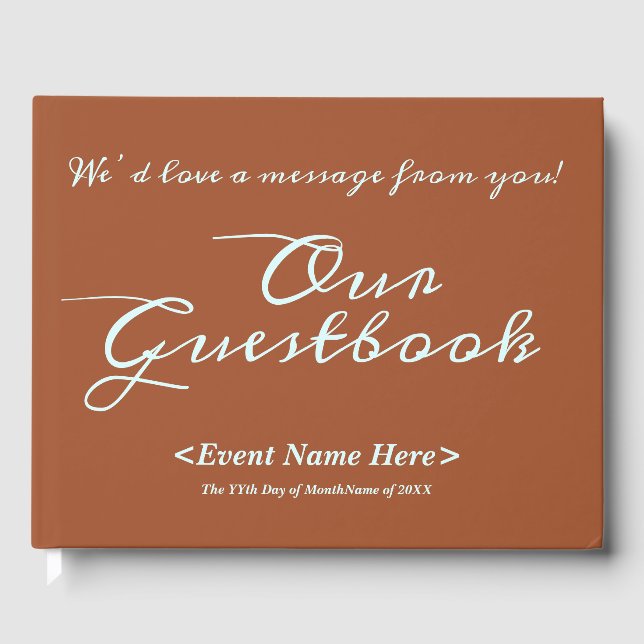 Basic & Customized Generic Guest Book (Front)