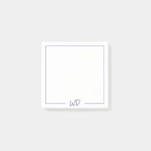 Basic Dark Blue Monogram Initials