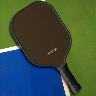 Basic Dark Brown Monogram for Men Pickleball Paddle