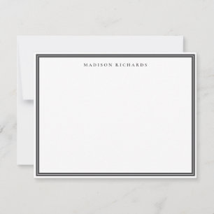 Basic Dark Grey Border Personalized Card