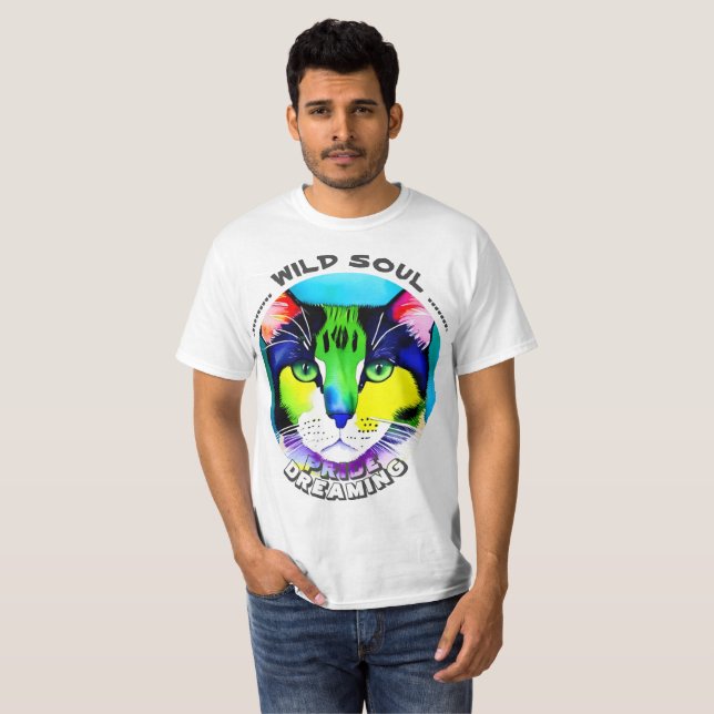 Basic Dark Man Beach - Pride T-Shirt (Front Full)