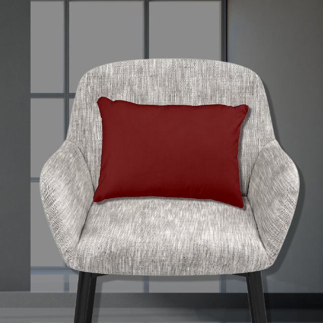 Basic Dark Red Burgundy Solid Colour 11x16 Accent Pillow (Creator Uploaded)