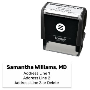 Basic Doctors Office Physician Name Return Address Self-inking Stamp