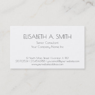 Basic Elegant Black and White Business Cards