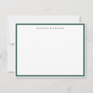 Basic Emerald Green Border Personalized Card